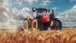 Beautiful image of a tractor in the farm field