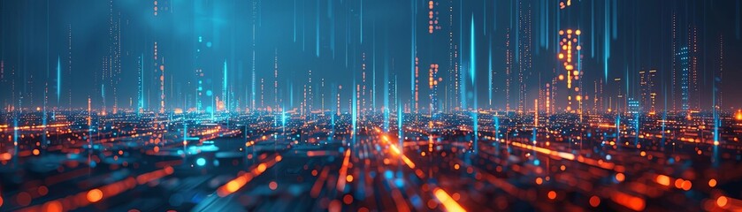 Binary code city