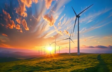 Wind power generation, environmentally friendly clean energy