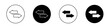 Data transfer icon set. trade or exchange money vector symbol in black filled and outlined style.