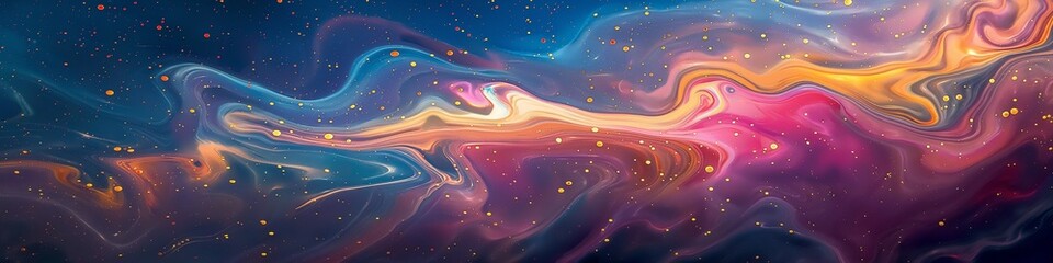 Wall Mural - Psychedelic oil slick presents swirling colors and fluid patterns, delivering an otherworldly visual sensation