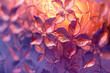 Purple and orange fluted glass background with floral ornament