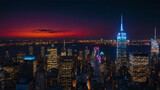 Fototapeta  - Night panorama of New York city USA 21.09.2016







