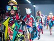 © Sirisook - Runway with a mix of graffiti-style art, Futuristic , Cyberpunk