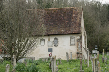 Wall Mural -  12th Century  Old St Peter's Church at Stockbridge Hampshire England