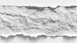   A halved, white paper sheet heavily coated with white paint