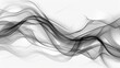   A monochrome image of a smoky wave against a pristine white background, its hues matching the black-and-white palette