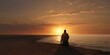 © Saud - watching the sunset sad deep thoughts alone beach nights
