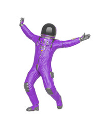 Wall Mural - master astronaut is happy and dancing