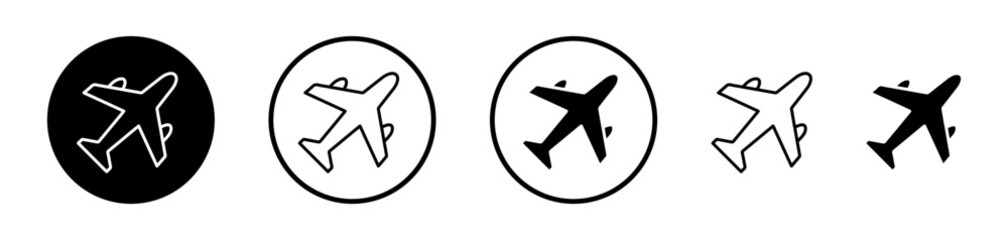 Wall Mural - Air Travel and Airline Services Vector Icon Set for Digital Interfaces