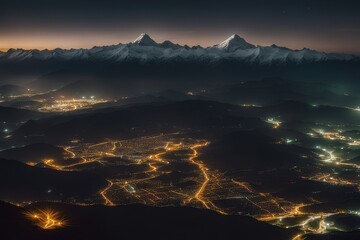 Wall Mural - beautiful night view of the city