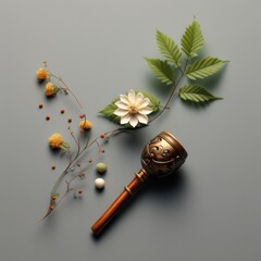 Wall Mural - still life with dried flower and cinnamon