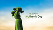 Happy Mother’s Day concept. Love you mom 3d love shape typo concept of international mother's day.