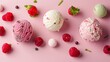 Summer vanilla soft serve meets the dietary needs of a nutty, berry ice cream arrangement, creating a dessert infused with creamy flavors.