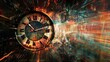 abstract time wasting concept running out clock ticking with urgency surreal digital art