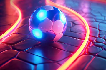 Football or soccer background with glowing line. abstract background for football ad, tournament ad, sport ad, football league ad