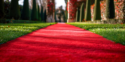 Wall Mural - Red carpet on event