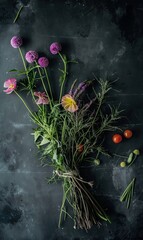 Wall Mural - fresh medinical flowers from the garden 