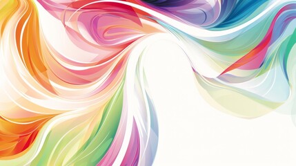 Wall Mural - Vibrant Abstract Swirls of Color Background Design