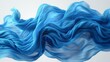   A tight shot of a light blue wave-like artwork against a white backdrop, rendered in paint