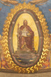 MILAN, ITALY - MARCH 6, 2024: The Christ the Pantokrator in the main apse of the church Basilica di San Babila by Mario Albertella (1924 - 1925).
