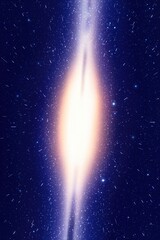 Sticker - bright galaxy in outer space. cosmic background. stars in fast motion