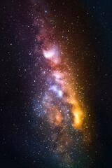 Sticker - milky way, stars and nebula. space dark background. night starry sky