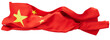 Vivid Waving Flag of China with Large Gold Star and Smaller Stars on Red Field