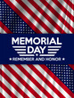 Memorial day background. National holiday of the USA. Vector illustration.