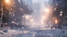 Snowfall That Filled The City Streets 