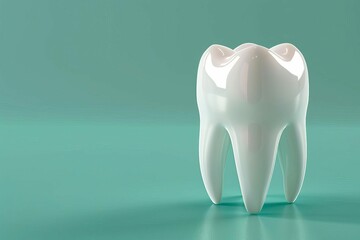 Wall Mural - 3d rendering of premolar tooth dental examination and hygiene concept