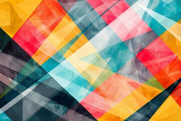 Wall Mural - abstract graphic wallpaper colorful geometric shapes pattern digital art background