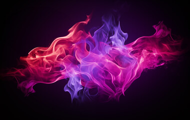 Pink and purple fire flames background