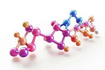 asparagine skeletal formula 3d molecular chemical structure isolated on white