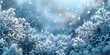 Winter's Peaceful Beginnings: Soft Blue Background with Falling Snowflakes