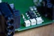 Led light on printed circuit board.