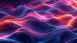 Background of abstract digital glow pink and blue neon waves