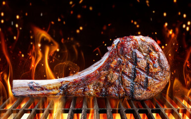 Canvas Print - freshly grilled Tomahawk steaks