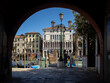 Venice Grand Canal seen under a building arch
