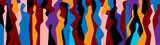 Fototapeta Młodzieżowe -  People silhouettes web communication abstract vector illustration