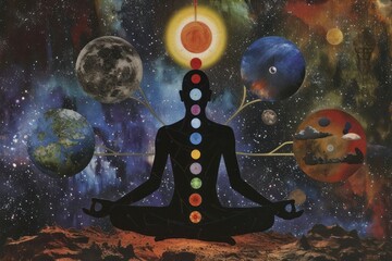 Universe spirituality astronomy painting.