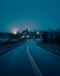Night view on the bridge to Beals Island, Maine