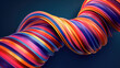 Vibrant, undulating ribbons flow in a mesmerizing pattern, symbolizing forward motion and dynamic progress.