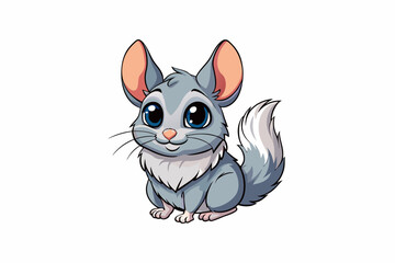 Wall Mural - chinchilla cartoon vector illustration