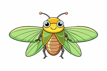 Wall Mural - cicada cartoon vector illustration