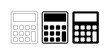 calculator icon set isolated on white background