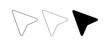 cursor arrows icon set isolated on white background