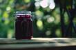 Jam, jar with homemade jam