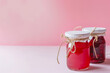 Jam, jar with homemade jam