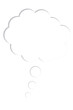 © Funtastech - Thought cloud icon vector image, outline vector thought cloud in grey color